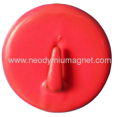 Round Base Magnet With Rubber Cover