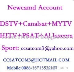 Newcamd ACCOUNT/CCCAM ACCOUNT/dstv account/nss7 account/mytv