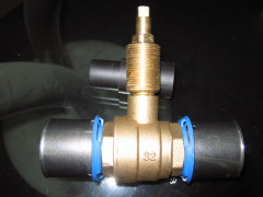 3/4" press style brass ball valves for PAP pipes and fitting