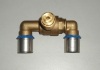 1&quot; press style wall brass ball valves