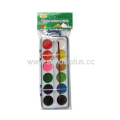 semi moist water color paints with brush for kids
