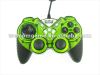 Wired game controller with dual vibration