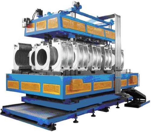 Horizontal type Double Wall Corrugated PVC Pipe Extrusion li