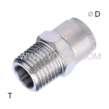 Brass male straight connector