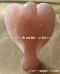 gemstone rose quartz natural angel