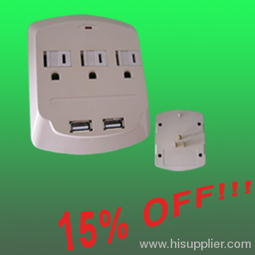 Promotion for 3 outlet wall usb outlet