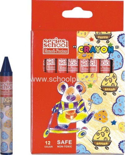 non-toxic bright color wax crayon set for kids and students
