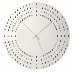 silver grain surround wall clock