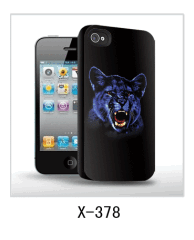 Animal picture 3d iPhone4 case cover,pc case rubber coated