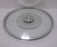 round clear glass candle holder
