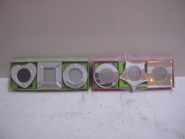 set of glass photo frame with mirror