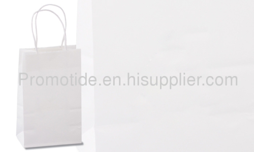 Kraft Paper White Shopping Bag