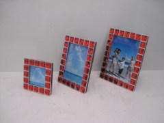 red square inlay the border photo frames