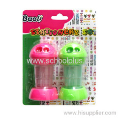 plastic fancy style pencil sharpener