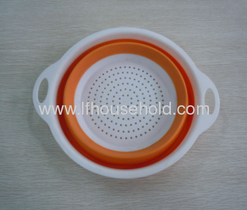 new round shape collapsible orange colour