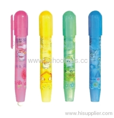 Colourful Pen Shaped Rubber Eraser with any design or colour