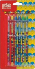 smile colorful Multi push pencil for school and office