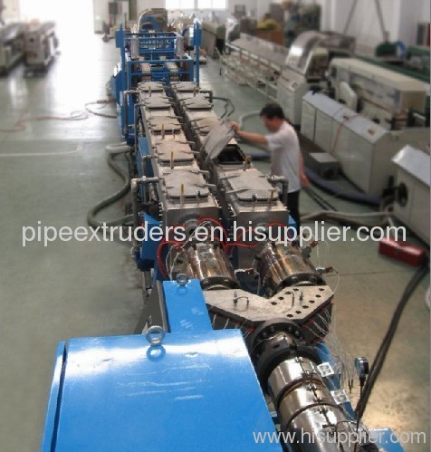 PVC double pipe extruding line