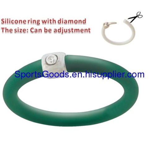 2012 Newest Silicone Ring With Diamond and European advanced design style hot sell 2012