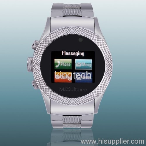 Stainless Steel Silver Watch Phone