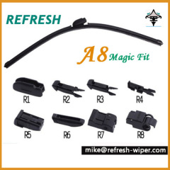 Multi-clip flat wiper blades