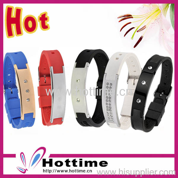 silicone metal bracelet