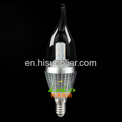 Energy saving led flame tip light bulb 5w dim led candle light crystal chandelier lamp