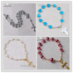 rosary bracelet wrist rosary rosary bangle wrap rosary brace