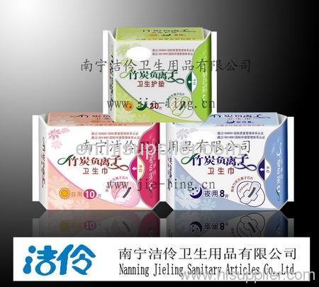 Anion sanitary napkin with blue chip,super absorption quality
