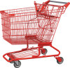 American style supermarket trolley with base frame