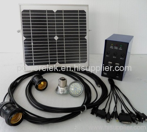 Portable mini DC solar power system for lighting/ travelling/camping/outdoor activities