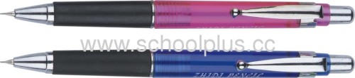 Plastic mechanical pencil with metal nib