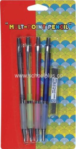 4pcs plastic mechanical pencil set for promotion gift