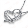 design 18k white gold and diamond heart pendant necklace,diamond jewelry,gold jewelry