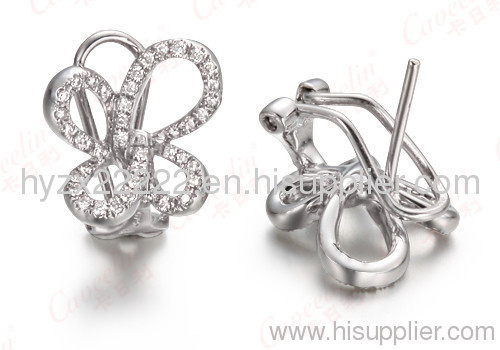 fashion gold diamond jewelry earrings,18k white gold jewelry,diamond earrings,fine jewelry