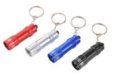 9 LED ULTRA BRIGHT FLASHLIGHT LAMP ALUMINIUM CAMPING DIY TORCH WITH KEYCHAIN