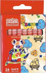 New style 24pcs wax crayon set for promotion or school