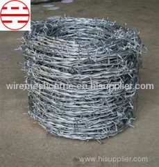 galvanized barbed wire fence