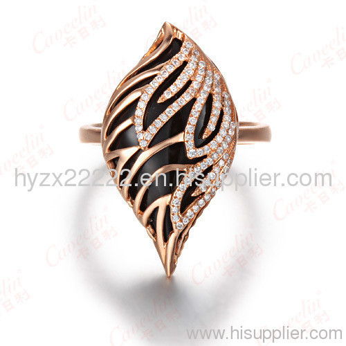 18k rose gold diamond and black onyx ring,diamond jewelry,gemstone ring