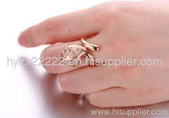 fashion 18k rose gold diamond ring,18k rose gold jewelry,diamond ring,fine jewelry