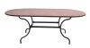 Wrought iron and ceramic mosaic oval dining table