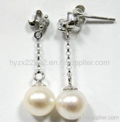 freshwater pearl earrings,925 silver jewelry,pearl jewelry,fine jewelry