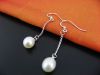 fashion sterling silver freshwater pearl dangle earrings,pearl jewelry,fine jewelry