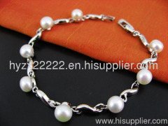 sterling silver freshwater pearl bracelet,pearl jewelry,925 silver jewelry