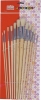 Wooden artist painting brush set