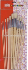 Wooden artist painting brush set