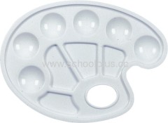 shell shape white plastic paint palette for student and kids