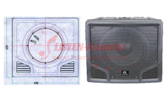 15inch 2 way molded plastic speaker boxes