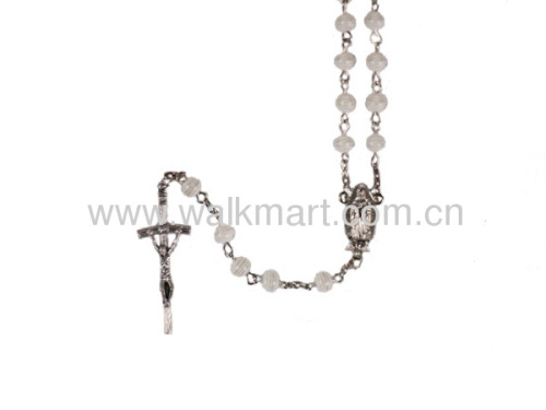 Plastic fashion stering rosary