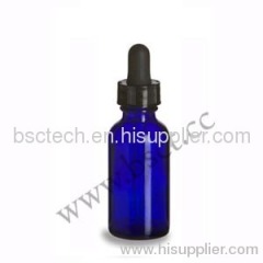 Glass boston bottle with pipette dropper